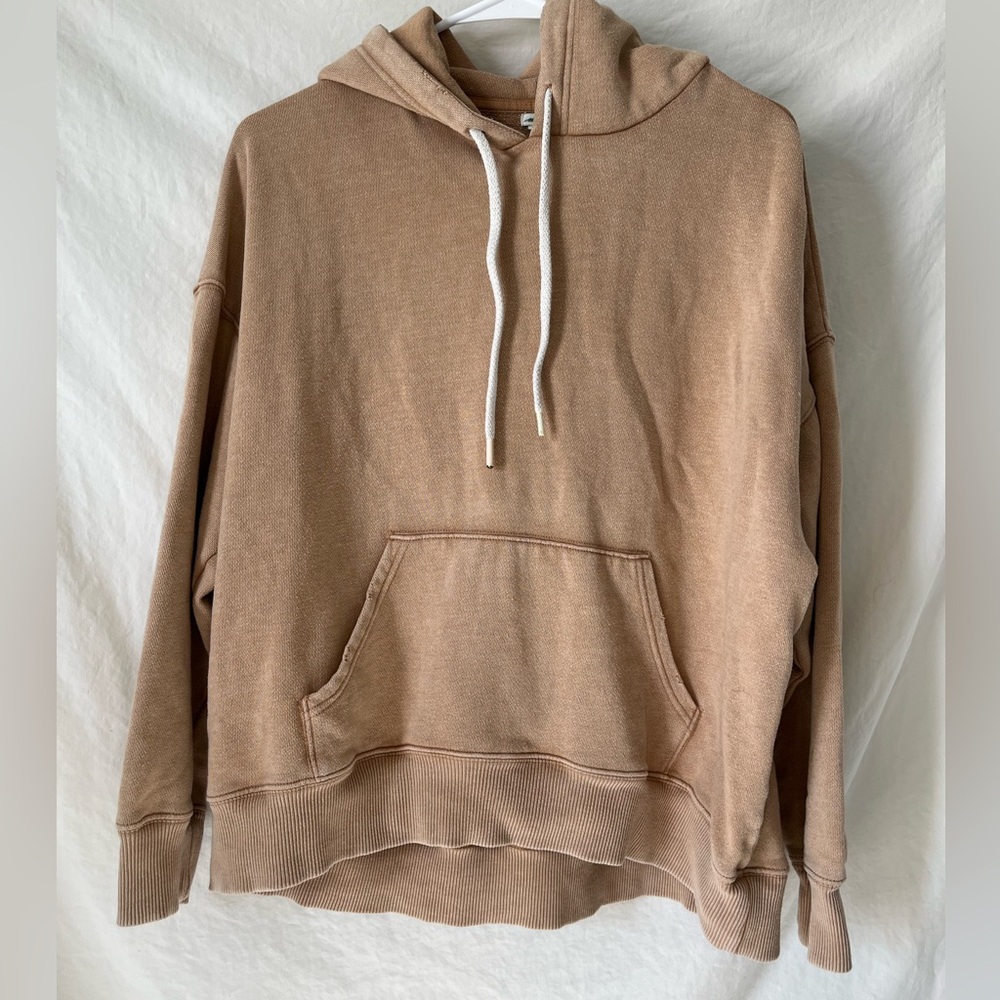 Aerie hoodie with pocket tan/camel woman’s size small cozy comfy warm oversized